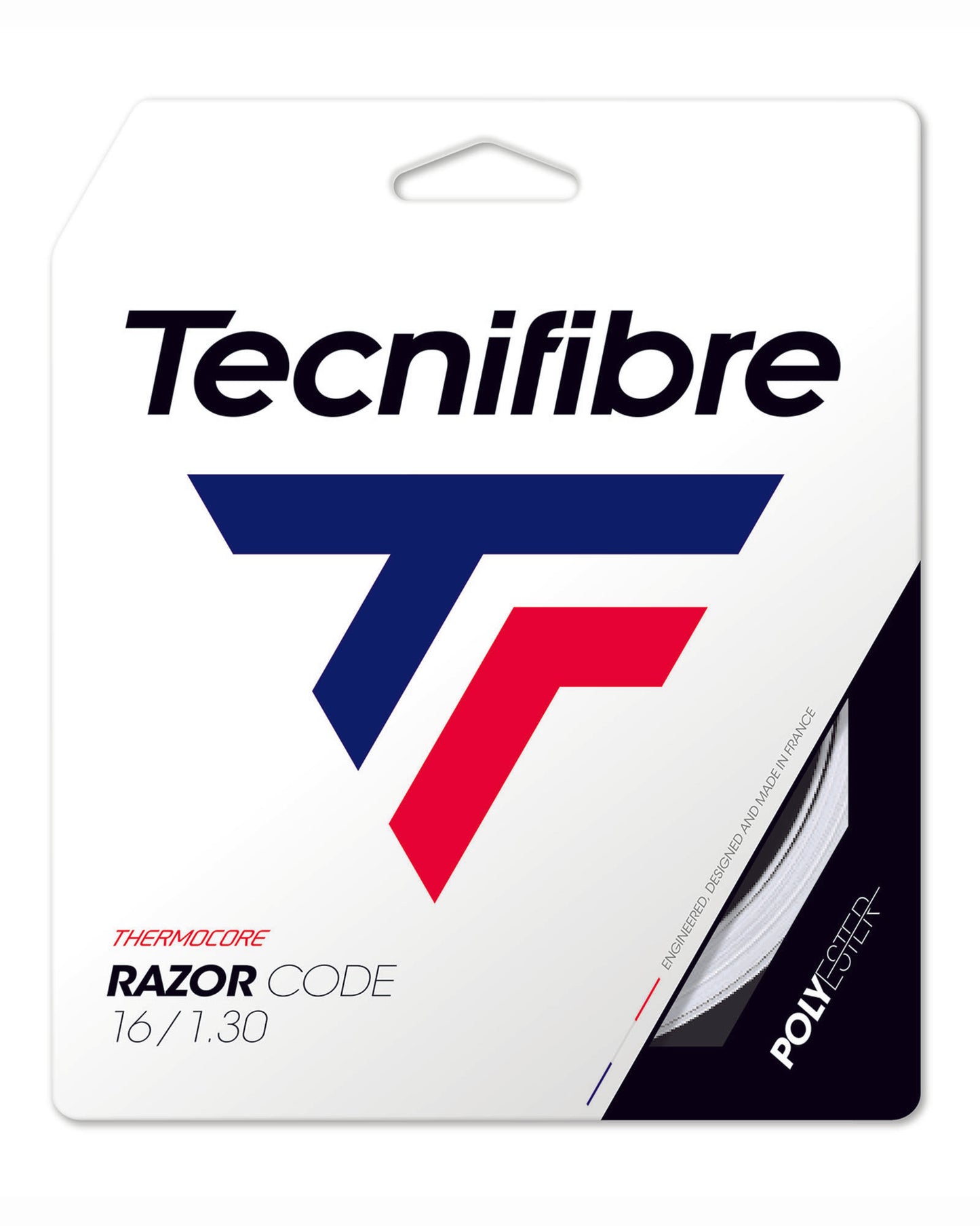 TECNIFIBRE RAZOR CODE TENNIS STRING WHITE 1.30mm